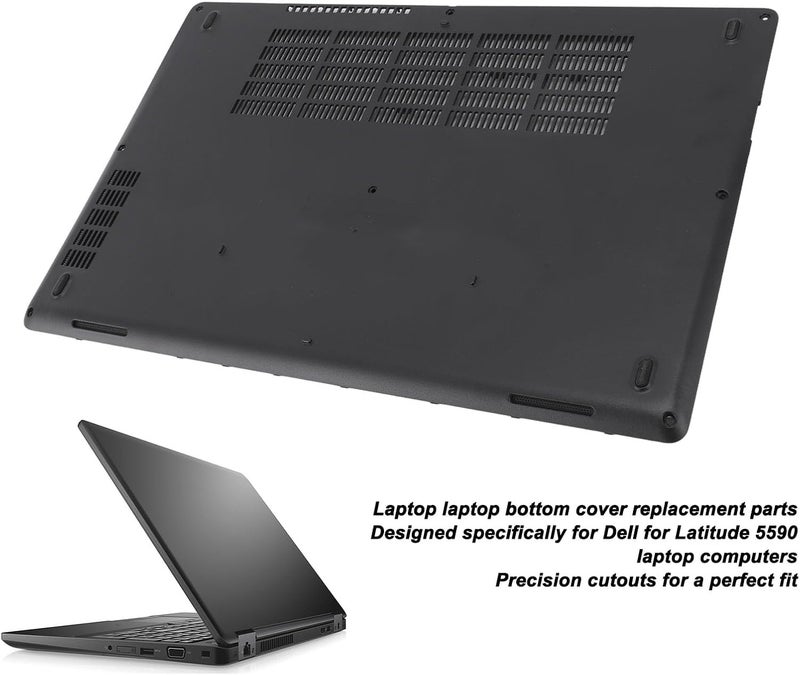 Laptop Bottom Base Cover for Latitude 5590, Replacement Lower with Heat Dissipation Holes, ABS Durable Black Enclosure for Notebook Computer - Image 3