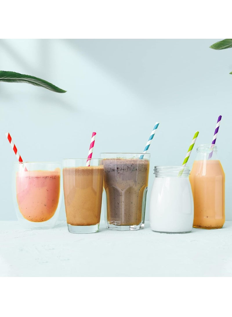vsell24 100pcs Pink Paper Straws – Biodegradable, Eco-Friendly Drinking Straws for Parties - Image 3