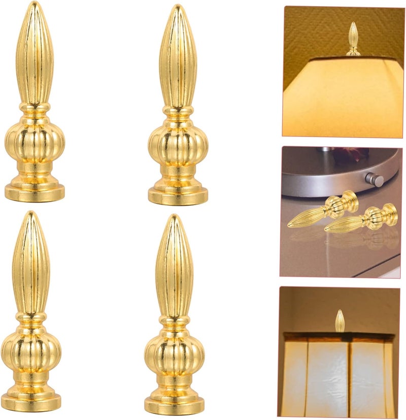 DOITOOL Vintage Lamp Finials Set of 4 Zinc Alloy Lamp Finial Knobs Decorative for - Image 5