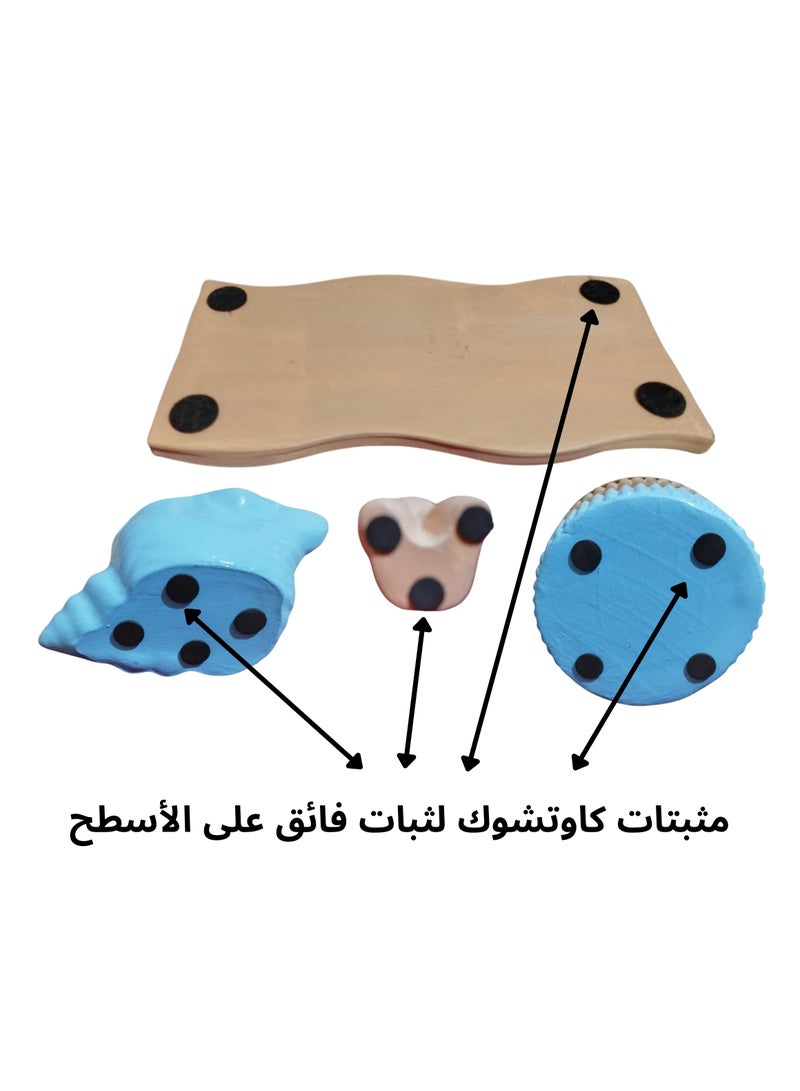 طقم ديكوري فاخر هاند ميد – مبخرة عصرية – شمعة عطرية روز فانيليا – كوستر ذهبي – هدية أنيقة - Image 3