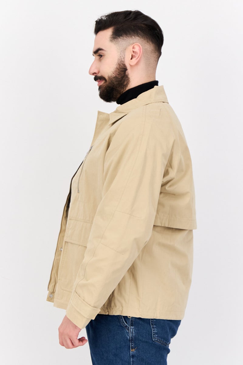 ESPRIT قميص سترة عادية للرجال، تان - Image 2