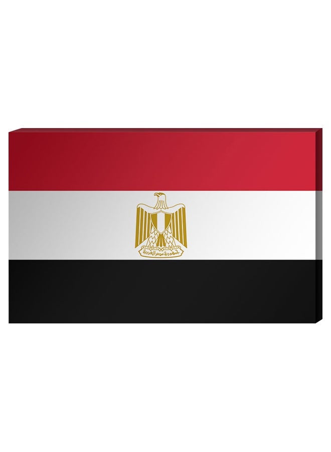 RYN Egyptian Flag Wall Decor Painting With Inner Frame Red/White/Black 40 x 60centimeter - Image 2