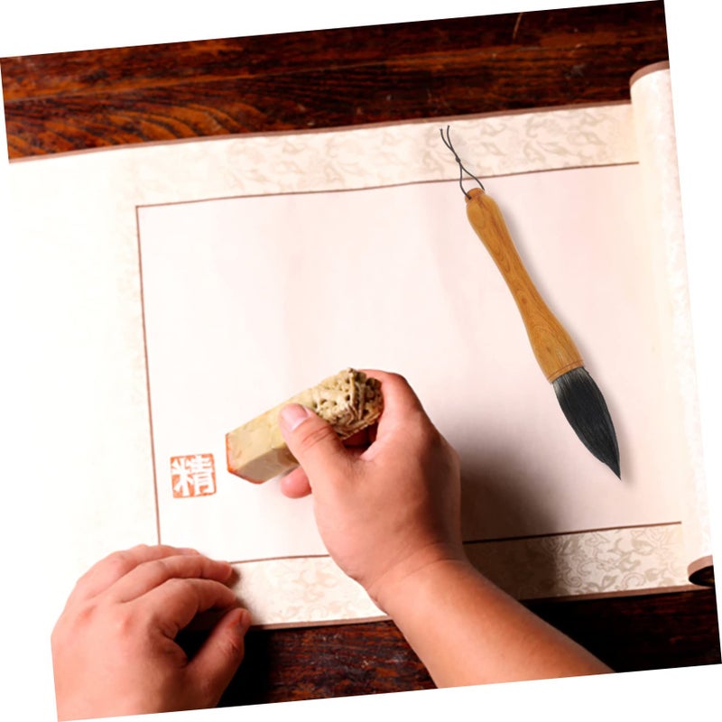 Brown Chinese Calligraphy Brush Pen for Painting Couplet Writing Beginners Professionals Art Tool - Image 3