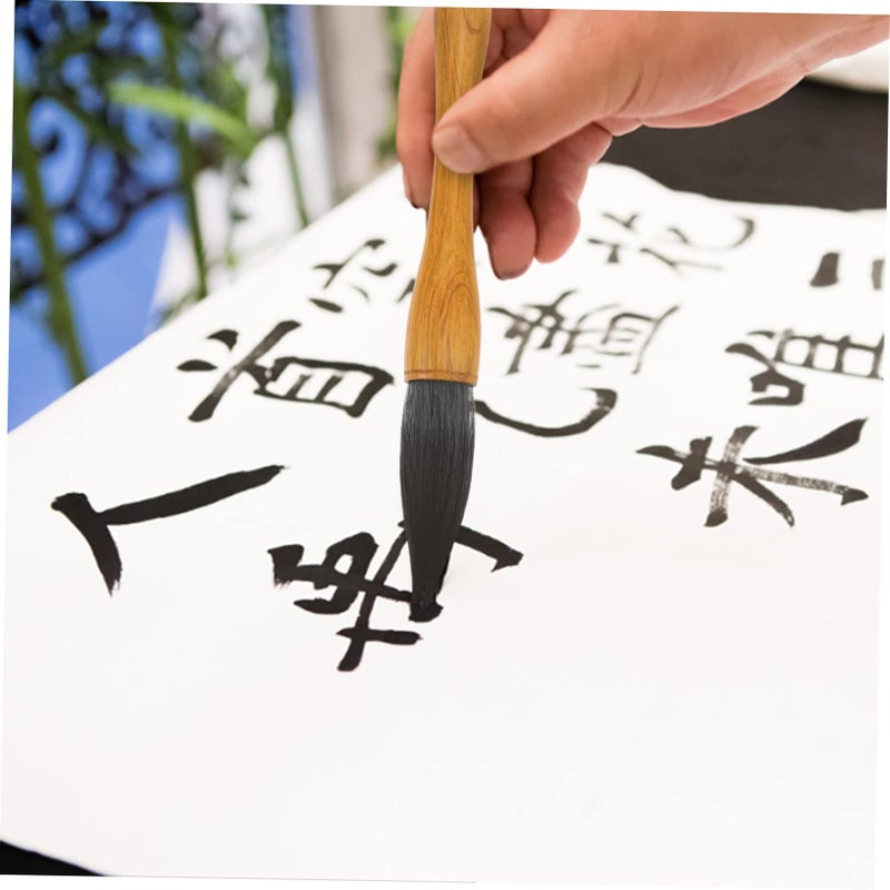 Brown Chinese Calligraphy Brush Pen for Painting Couplet Writing Beginners Professionals Art Tool - Image 2