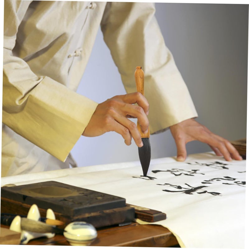 Brown Chinese Calligraphy Brush Pen for Painting Couplet Writing Beginners Professionals Art Tool - Image 4