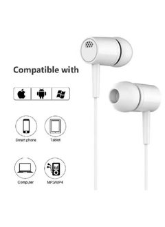 MMG Earphones Wired In-Ear headphones wired Earbuds 3.5mm Jack headphones Noise Isolating Earbuds With Microphone remote control Compatible with I Android Tablets and More AUX device  - Image 3