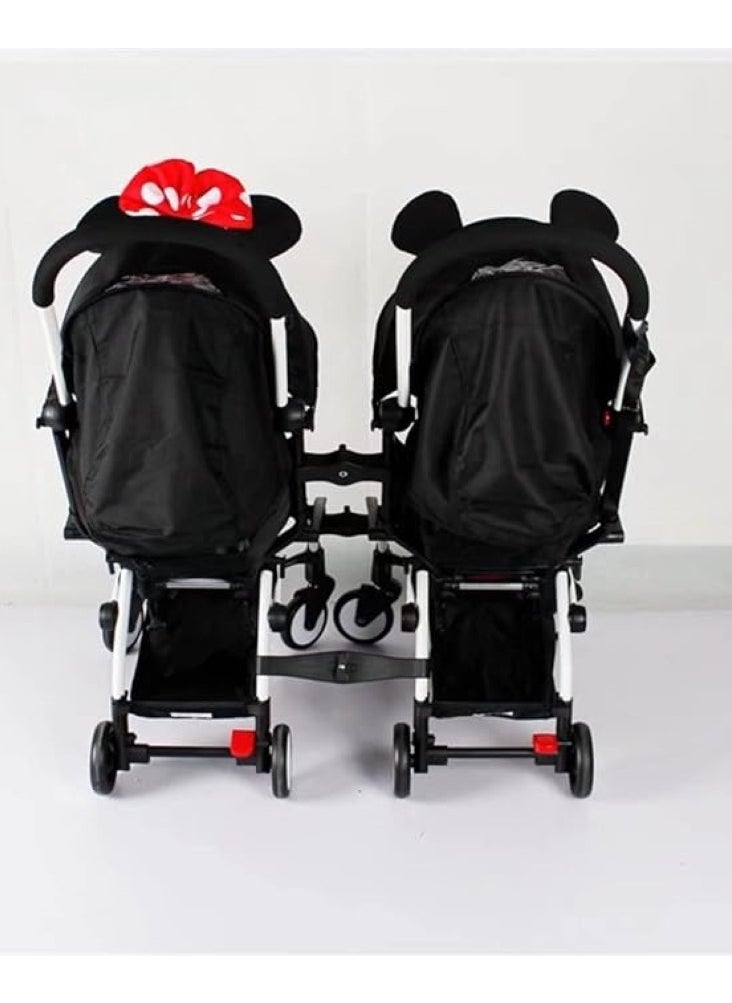 Generic - Baby Stroller Connectors for YOYO Strollers Pushchair 2in1 Twins Dual Stroller Connector Linker AIQI/Yoga/VOVO/Yoya/YUYU - Image 1