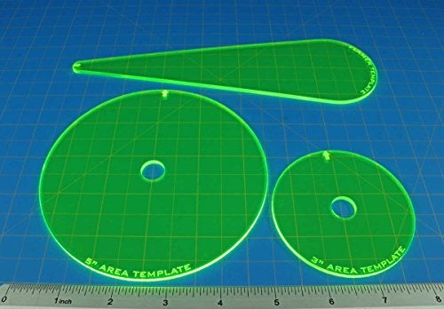 LITKO Template Set Compatible with Warhammer 40000 Shadow War Armageddon 3Piece Acrylic Blast Flamer Template Kit Fluorescent Green - Image 5
