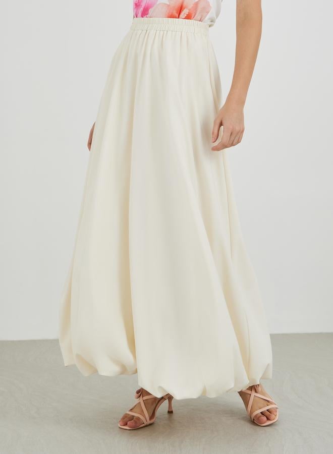 تايك تو تنورة ماكسي صلبة - مع حافة بالون - Image 2