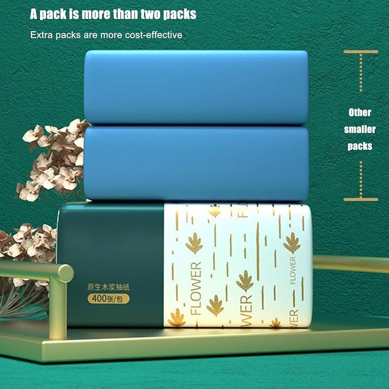 10 عبوات مناديل وجهية 4 طبقات ناعمة للمنزل الفصل الدراسي السفر السيارة - Image 5