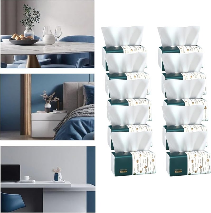 10 عبوات مناديل وجهية 4 طبقات ناعمة للمنزل الفصل الدراسي السفر السيارة - Image 4