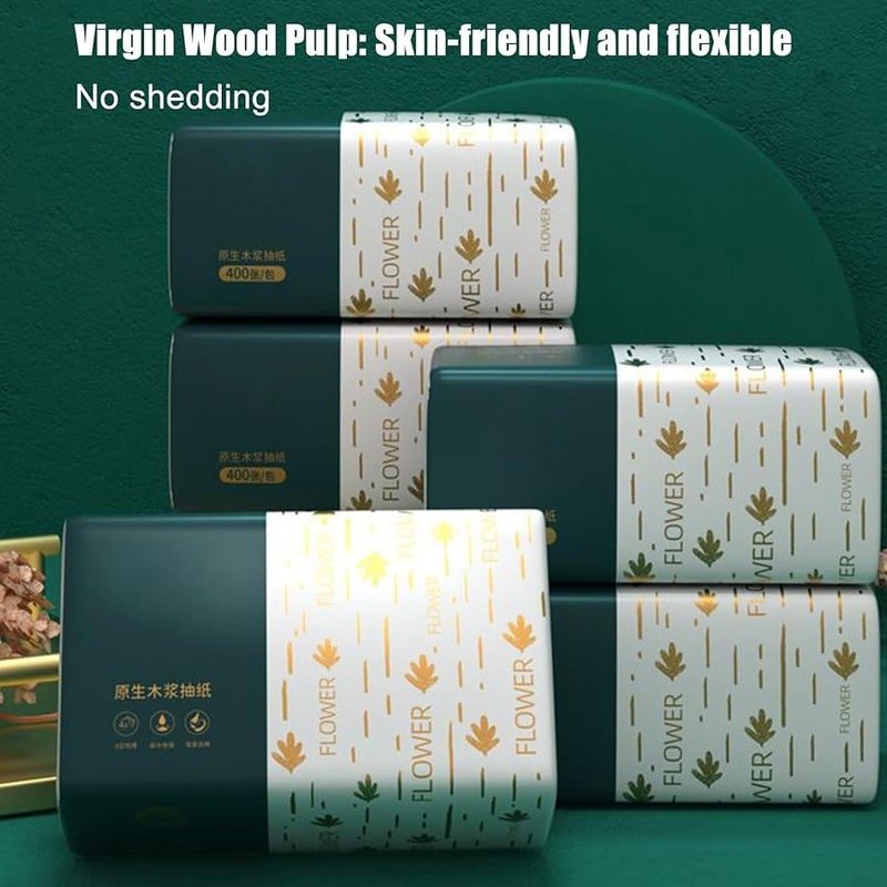 10 عبوات مناديل وجهية 4 طبقات ناعمة للمنزل الفصل الدراسي السفر السيارة - Image 3