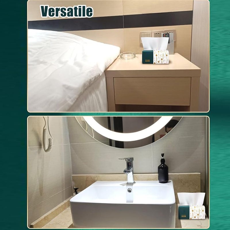 10 عبوات مناديل وجهية 4 طبقات ناعمة للمنزل الفصل الدراسي السفر السيارة - Image 2