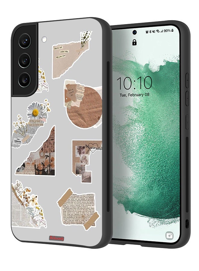 Tolwak Samsung Galaxy S22 Plus 5G Protective Case Cover Pieces Of Paper Stickers - Image 1