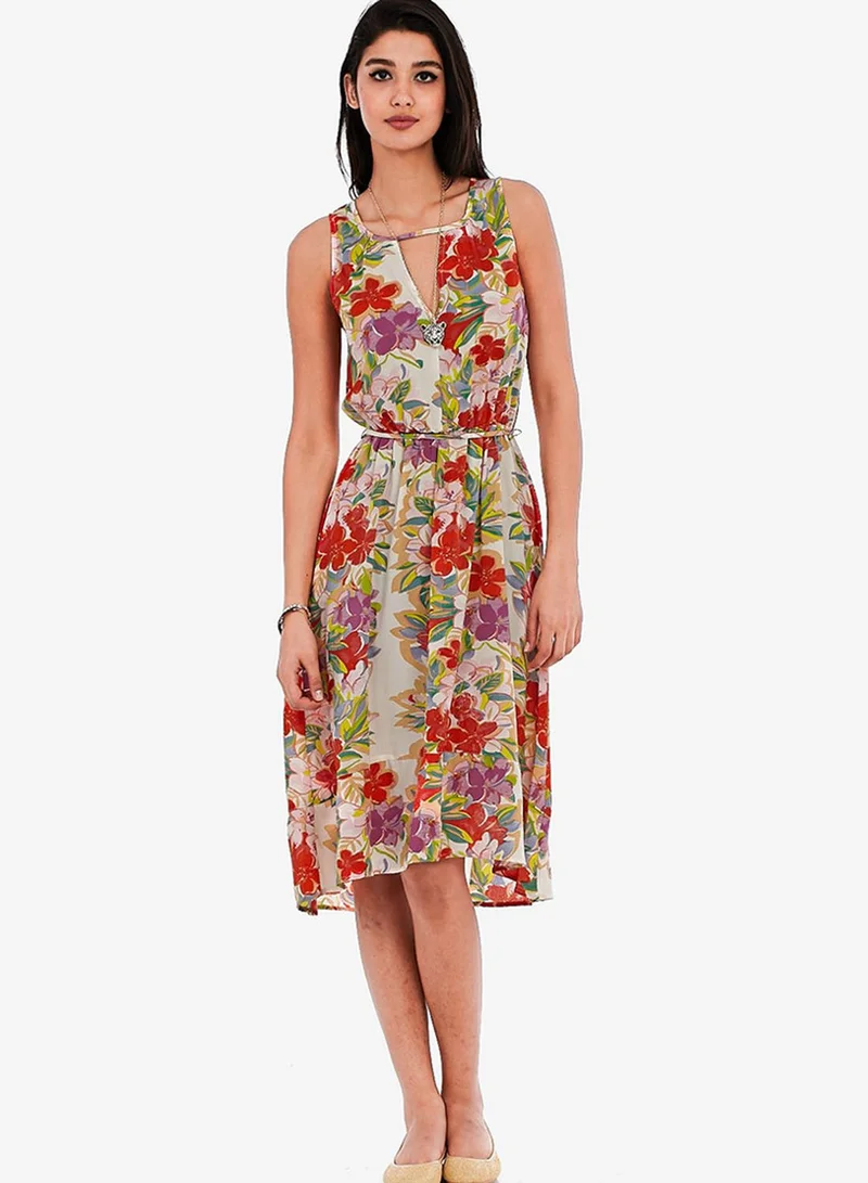 ELLA Graphic Midi Dress