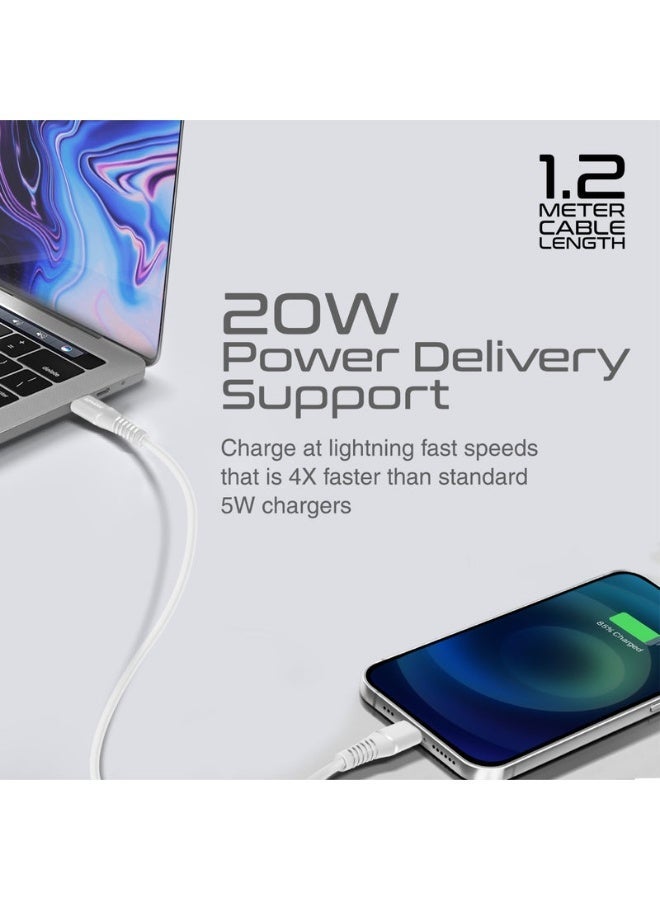 Promat Promate PowerLine-Ci120 20W Power Delivery USB-C To Apple® Lightning Connector Cable  - Image 4