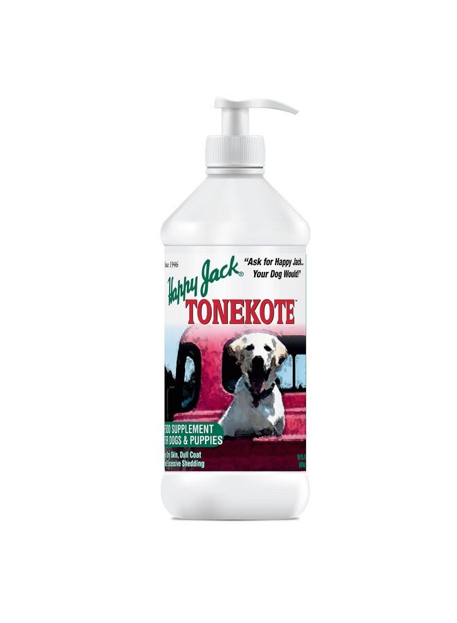 Happy Jack Tonekote Dog Skin & Coat Supplement, Oil For Dogs With Essential Fatty Acids & Vitamins For Itching Skin Relief, Hot Spots, Dull Coat, Dry Skin, Excessive Shedding, 16 Oz - Image 1