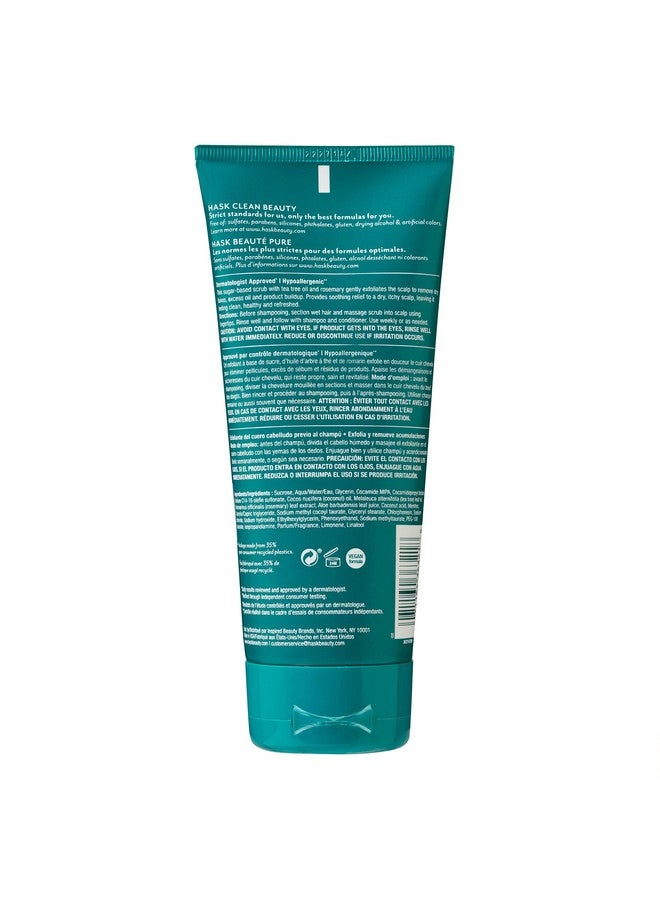 هاسك مقشر فروة الرأس قبل غسل الشعر بالشامبو بزيت شجرة الشاي وإكليل الجبل من هاسك، مناسب لجميع أنواع الشعر، آمن على اللون، خالٍ من الغلوتين والكبريتات والبارابين وخالٍ من القسوة - عبوة من قطعتين - Image 3