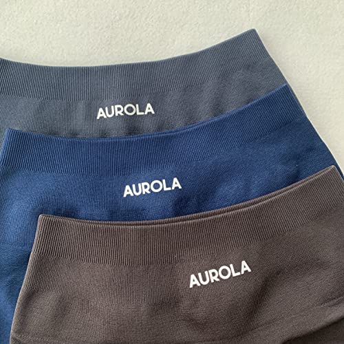 AUROLA Intensify Workout Shorts for Women Seamless Scrunch Short Gym Yoga Running Sport Active Exercise Fitness Shorts(L,Black Marl) - Image 3