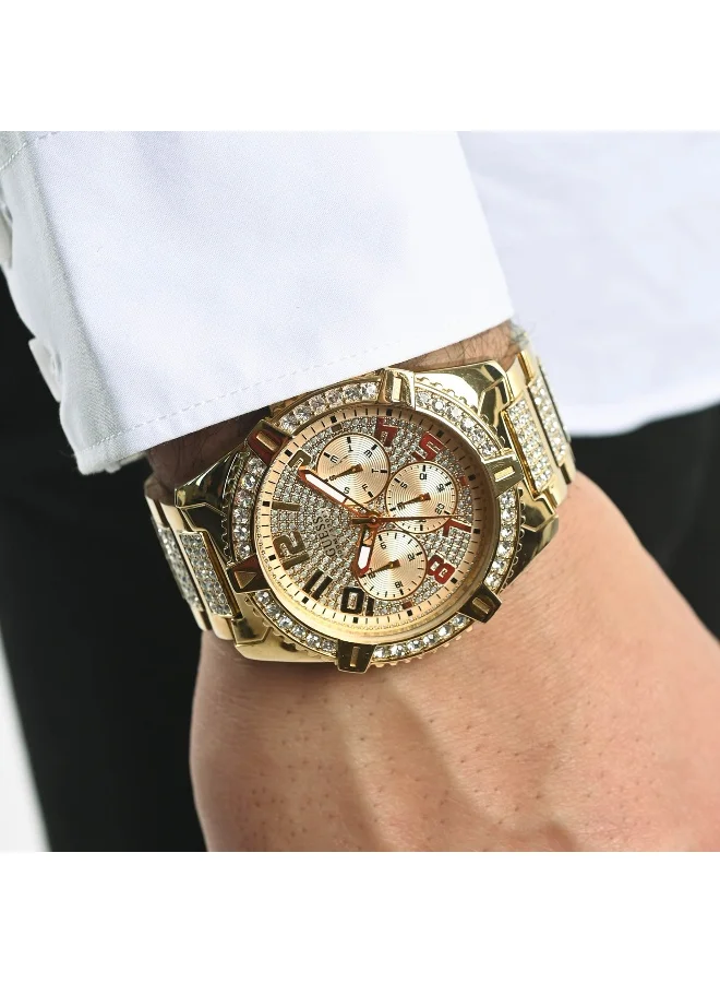 جس Gold Strap Analog Watch for Men