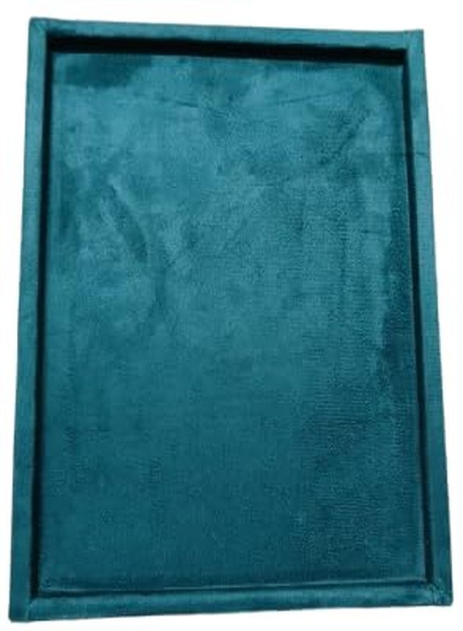 SENTONI Velvet Jewellery Display & Beading Tray 12 x 9 Inch | Rama Green Organizer Tray for Jewellery Making, Findings, Beads, Rings & Showcase | Soft Velvet Finish, Durable & Reusable (Pack of 1) - Image 3