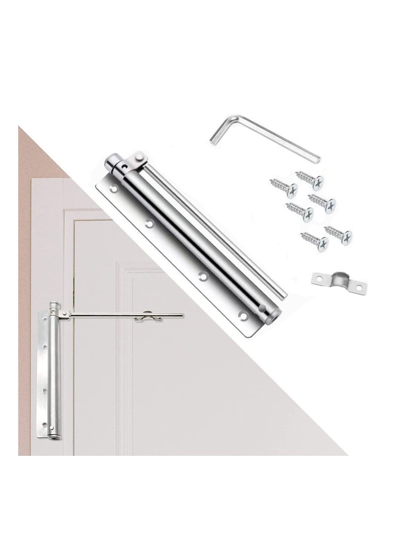 Door Closer, Spring Door Closer, Automatic Safety Spring Door Closer, Stainless Steel Adjustable Automatic Safety Door Closer, Automatic Closer for Residential Commercial Use, Slower Closer - Image 1
