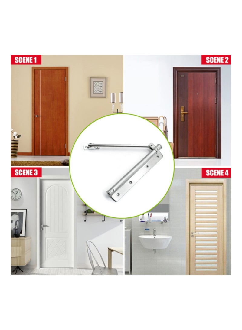 Door Closer, Spring Door Closer, Automatic Safety Spring Door Closer, Stainless Steel Adjustable Automatic Safety Door Closer, Automatic Closer for Residential Commercial Use, Slower Closer - Image 4