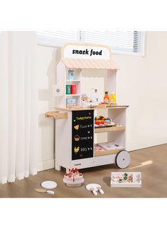 Generic Wooden Children's Danish Noble Simulation Small Shop Kitchen Suit Play House Wooden Kitchenware Parent-child Toys-Color:Danish Noble Store (basic)  - Image 2