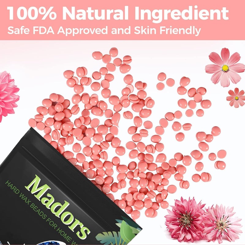 Madors Hard Wax Beads for Hair Removal - Madors 1lb/16oz Wax Beans Kit with 10 Wax applicator Sticks for for Full Body for Wax Melt Warmer - Image 3