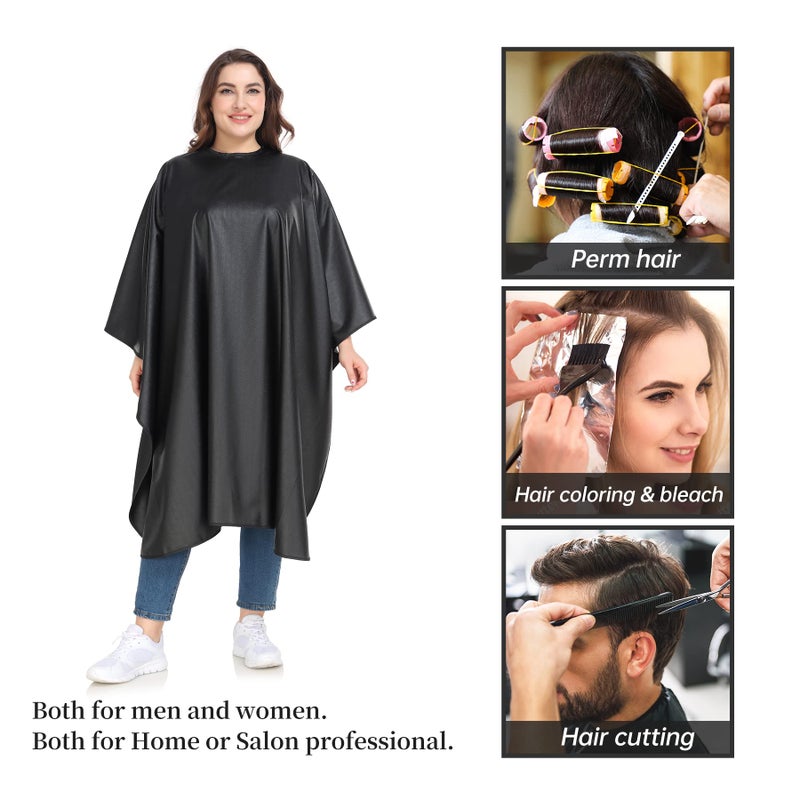PERFEHAIR Chemical Capes for Hair Stylists - Color Cape with Snaps - Water and Chemical Proof - All-Purpose Salon Hairdressing Cap Cover for Hair Coloring, Cutting, Styling & Shampooing - Image 5