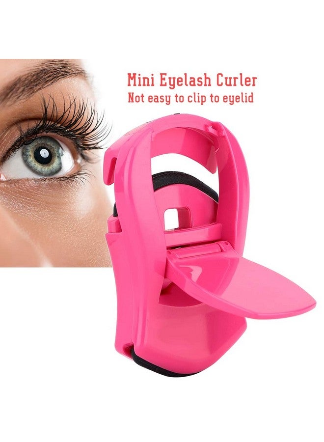 Yinhing Portable Eyelash Curlereyelash Curler 3 Colors Mini Eyelash Curler Eye Lash Curler Lashes Curling Makeup Eyelashes Tools Cosmetic Makeup Tools (Rose Red) - Image 2