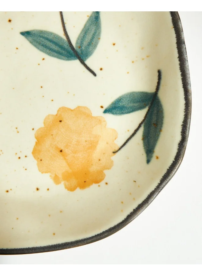 Chumbak Marigold Quarter Plate | Handpainted Stoneware