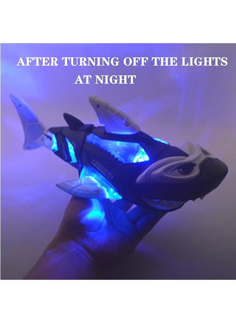 Arabest Electric Shark Toy Cute Robotic Shark Toy Crawling Electric Fish Simulated Shark Interactive Musical Toy with Automatic Driving, Playing Music, Led Lights Kids Gifts (White) - Image 5