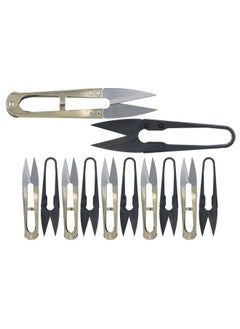Double Sharp Quickclip Lightweight Thread Clippers Trimming Scissors & Thread Snips (12Pc Combo)