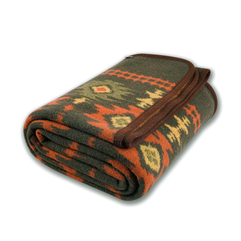 ACUSHLA Merino Wool Blanket - Warm Thick Washable Large Bed Couch Outdoor Camping Sleeping Throw Blanket All Seasons, Myers Green 79x63 - Image 1