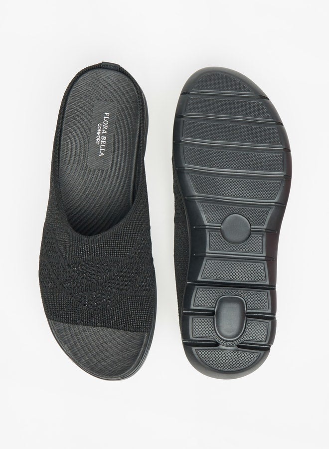 Flora Bella By Shoexpress Womens Textured Slide Sandals - Image 2