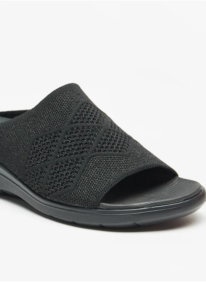 Flora Bella By Shoexpress Womens Textured Slide Sandals