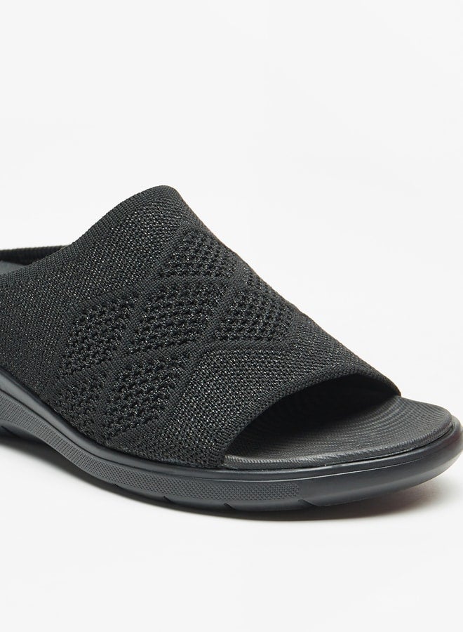 Flora Bella By Shoexpress Womens Textured Slide Sandals - Image 3