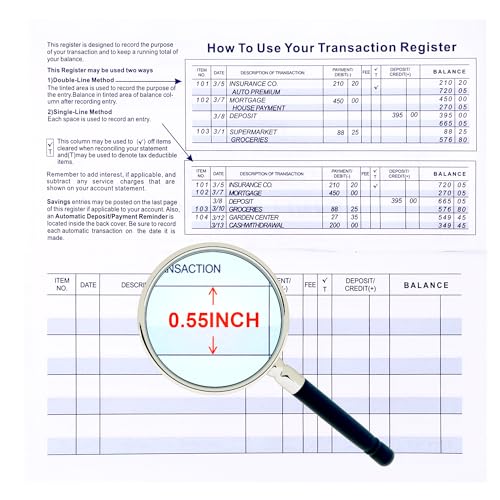 Casmonal Larger Lines 20 Pack Checkbook Register, Check Registers for Personal Use, Blank Ledger Transaction Registers for Personal or Business Banking, Check Register Book Easy to Read, 24/25/26 Calendars - Image 2