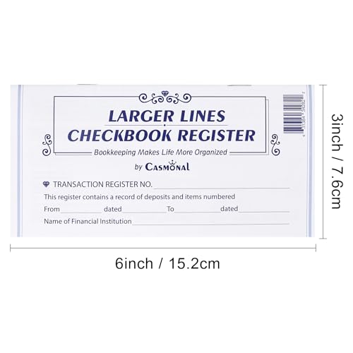 Casmonal Larger Lines 20 Pack Checkbook Register, Check Registers for Personal Use, Blank Ledger Transaction Registers for Personal or Business Banking, Check Register Book Easy to Read, 24/25/26 Calendars - Image 5