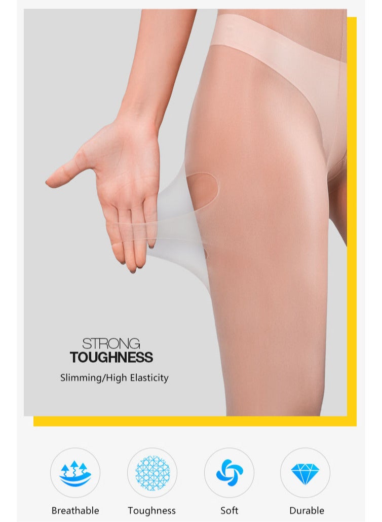Women Stockings Pantyhose, 4 Pairs Tights Silk Stockings Female Ultra-Thin Models Anti-Hook Cut Solid Color Invisible Pantyhose Reinforced Durable Breathable - Image 2