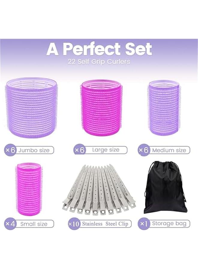 موكسو مجموعة كرات شعر 33 قطعة م الميكاكوز، كرات شعر ذاتية الامساك للشعر الطويل والمتوسط والقصير (22 كرة فيلكرو + 10 مشاك ستالس ستيل + 1 شطة تخزي) - Image 2