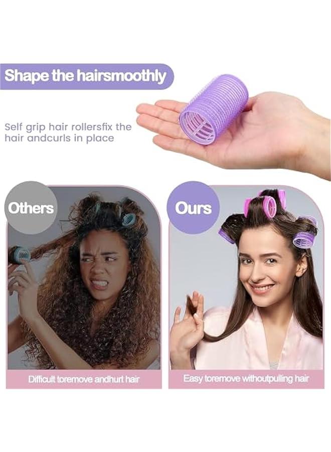 موكسو مجموعة كرات شعر 33 قطعة م الميكاكوز، كرات شعر ذاتية الامساك للشعر الطويل والمتوسط والقصير (22 كرة فيلكرو + 10 مشاك ستالس ستيل + 1 شطة تخزي) - Image 5