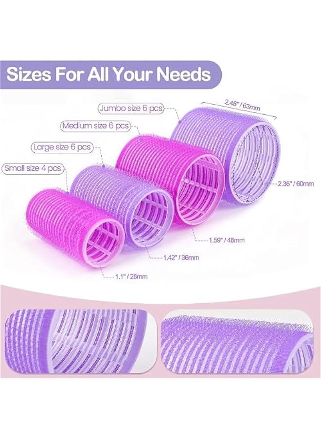 موكسو مجموعة كرات شعر 33 قطعة م الميكاكوز، كرات شعر ذاتية الامساك للشعر الطويل والمتوسط والقصير (22 كرة فيلكرو + 10 مشاك ستالس ستيل + 1 شطة تخزي) - Image 3