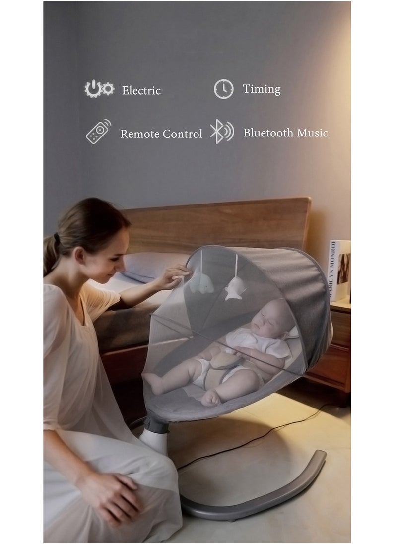 WALALLA - Automatic Electric Baby Swing Cradle, Rocking Bouncer Chair With Adjustable Speed And Bluetooth Music - Image 1