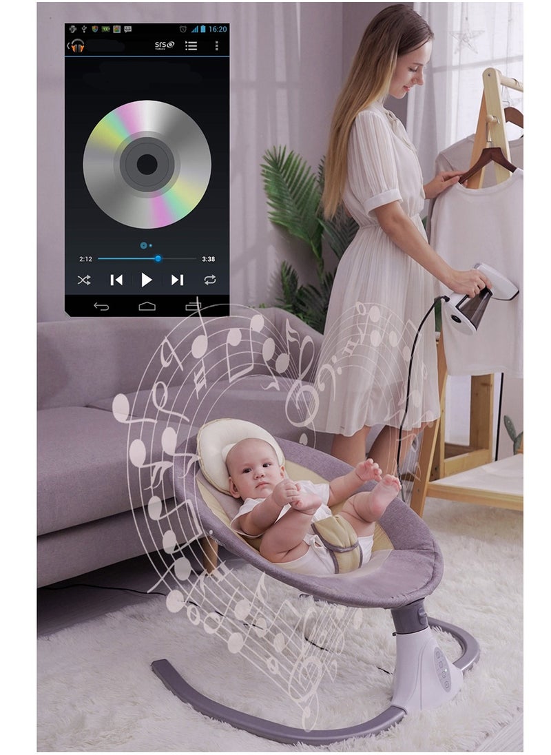 WALALLA - Automatic Electric Baby Swing Cradle, Rocking Bouncer Chair With Adjustable Speed And Bluetooth Music - Image 1