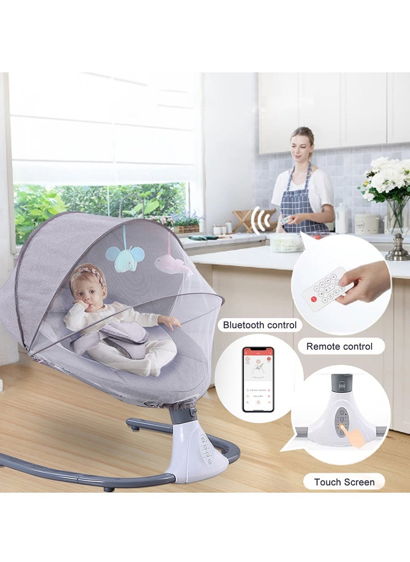 WALALLA - Automatic Electric Baby Swing Cradle, Rocking Bouncer Chair With Adjustable Speed And Bluetooth Music - Image 1