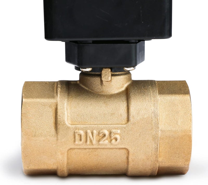 U.S. Solid US Solid Motorized Ball Valve 1 Brass Ball Valve with Standard Port 936V ACDC 2 Wire Auto Return Setup Normally Open NO - Image 4