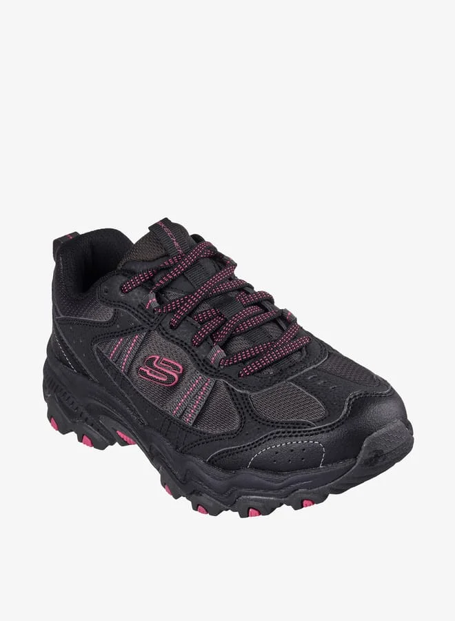 سكيتشرز Women's Panelled Shoes with Lace-Up Closure - STAMINA AT