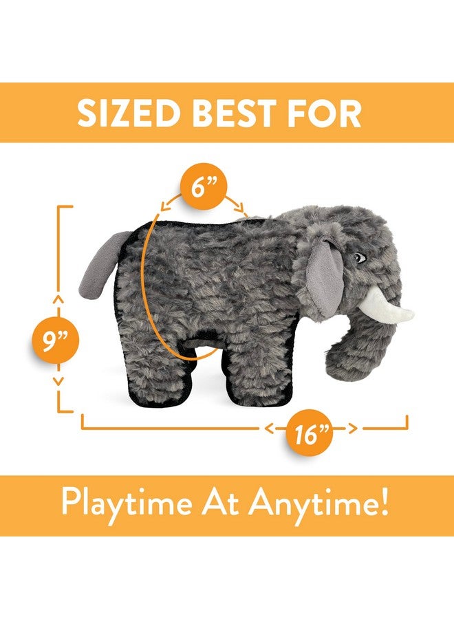 Spunky pup MEGA Tough Plush Toys for Aggressive Chewers - Durable, Triple-Layered Dog Chew Toys with Squeaker - Ideal for Large Dogs and Giant Breeds- Elephant - Image 5